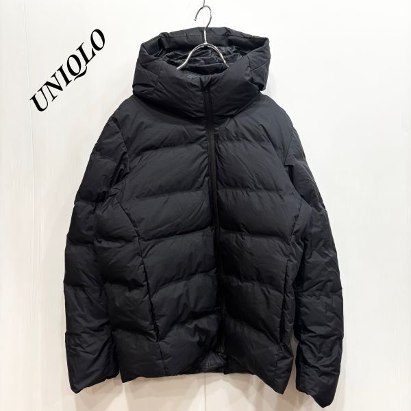044 UNIQLO ユニクロ シームレスダウンパーカ ブラック M拍卖