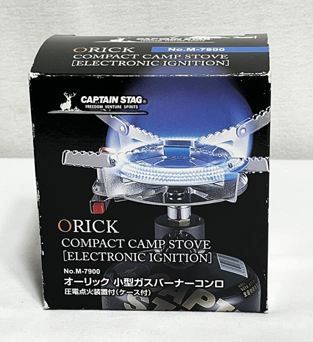 ▽CAPTAIN STAG キャプテンスタッグ オーリック 小型ガスバーナーコンロ 圧電点火装置付き M-7900 未使用▽013066拍卖