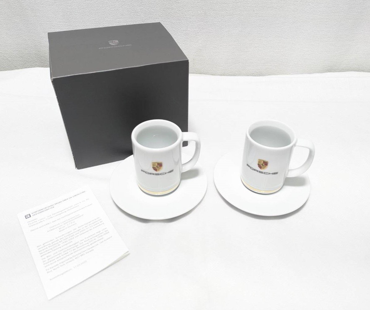 ▽PORSCHE ポルシェクレスト エスプレッソデュオ 2客セット ドイツ製 未使用▽010002拍卖