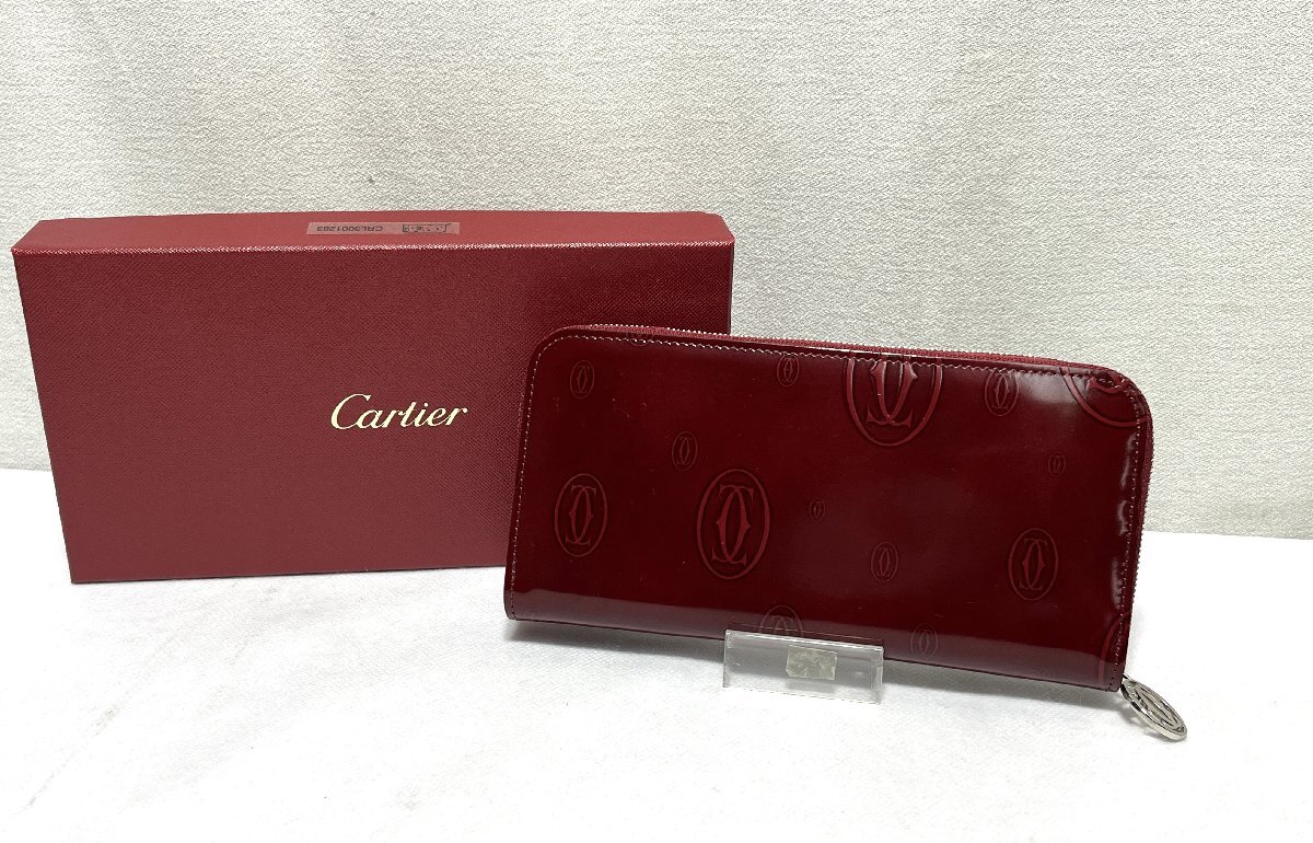 ▽Cartier カルティエ ハッピーバースデイー 長財布 エナメル L3001283 中古▽011751拍卖