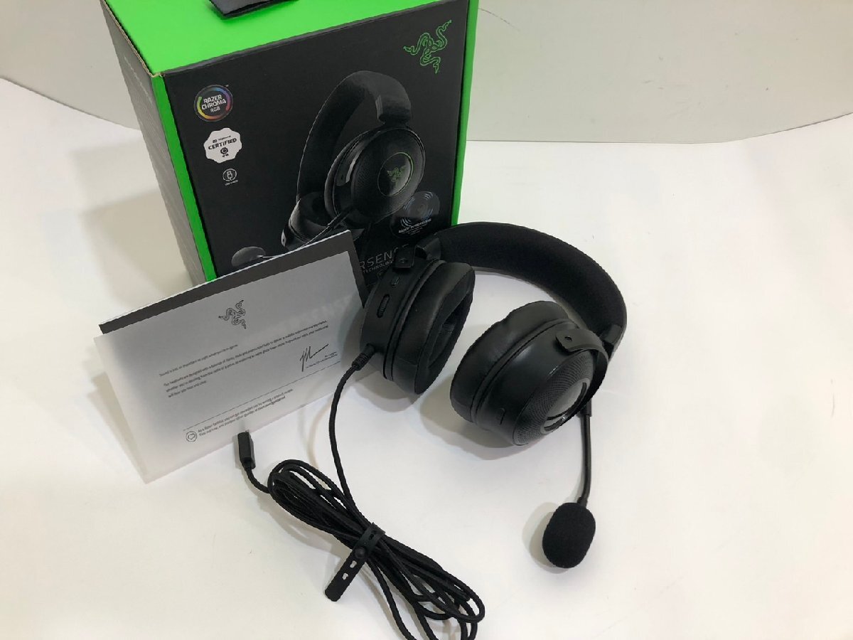 ◆RAZER ゲーミングヘッドセット Kraken V3 HyperSense 箱付 中古◆17471★拍卖