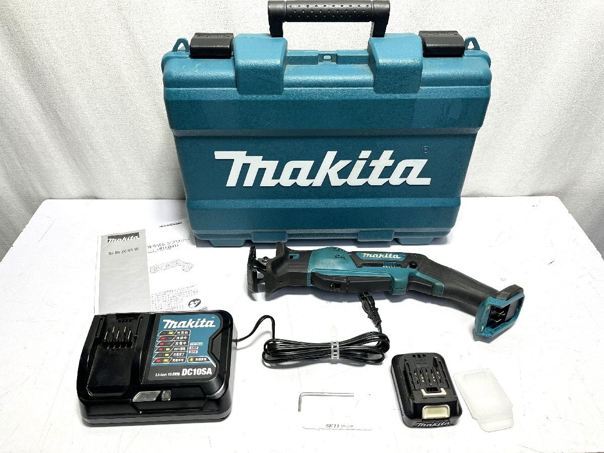 ▽makita マキタ 充電式レシプロソー JR104D 10.8V バッテリ1個 充電器付 中古現状品▽012693拍卖