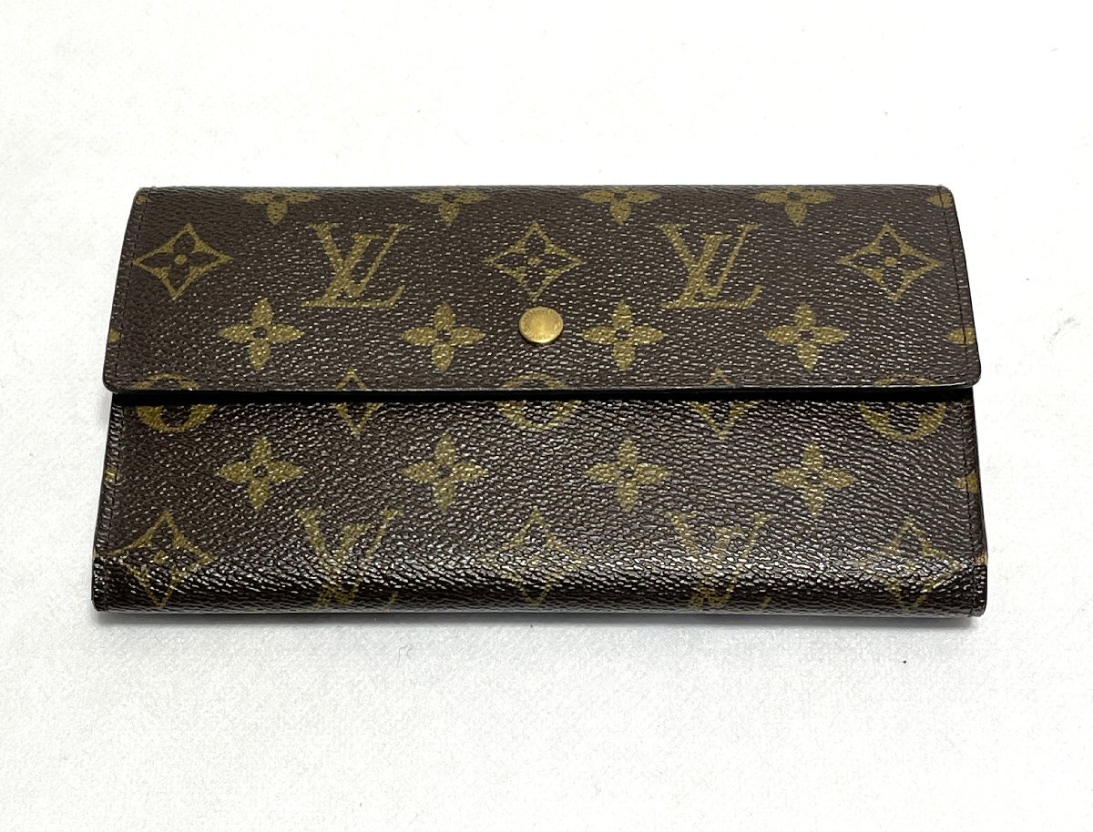 ▽LOUIS VUITTON ルイ・ヴィトン モノグラム ポルトフォイユ インターナショナル M61217 三つ折り財布 中古▽012982拍卖