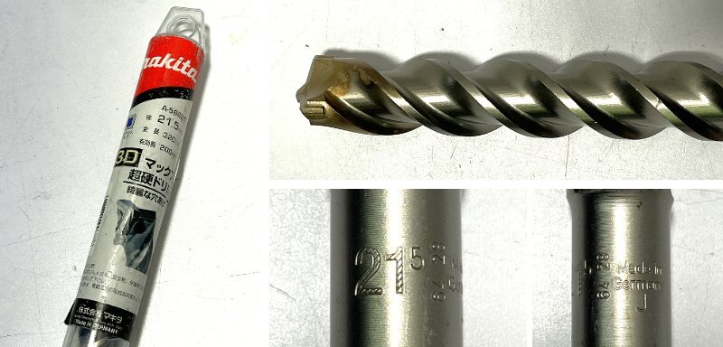 ▽makita マキタ 3D マックス 超硬ドリル A-58621 径:21.5mm 全長:320mm 有効長:200mm 未使用・保管品(変色あり)▽012217拍卖