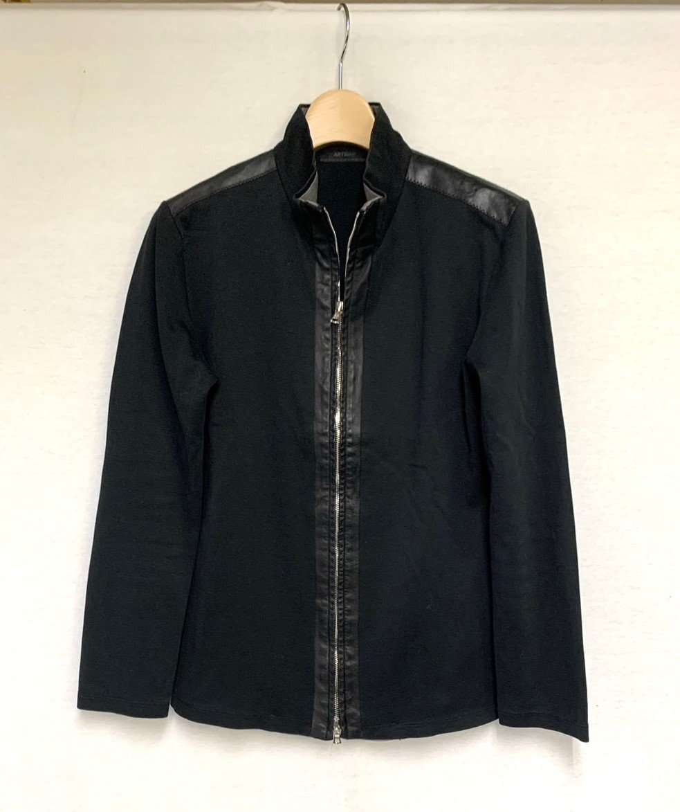 ▽ARTISAN アルチザン メンズ ジャケット 綿100% 一部牛革 Mサイズ ブラック 中古▽011062拍卖