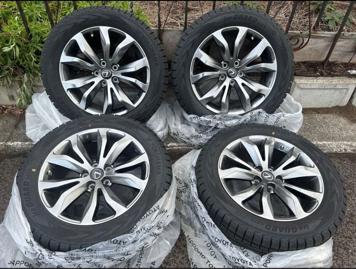 LEXUS レクサスNX Fスポーツ 18インチ 純正ホイール スタッドレスタイヤ 4本セット YOKOHAMA バリ山 拍卖