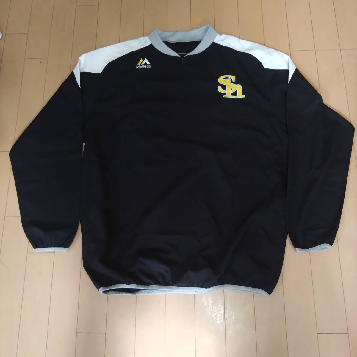 日本シリーズ優勝記念記念ソフトバンクホークス渡邊陸実使用支給品マジェスティックアップウエア 美品拍卖