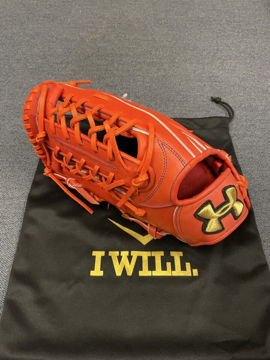 超希少! 新品 アンダーアーマー アンディナイアブル 野球 硬式グローブ 一般用 大人 左投げ グラブ 左利き 外野手用 オレンジ拍卖
