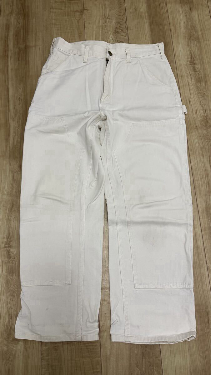 Carhartt USA B04 NAT 30×32 ダブルニー カーハート ペインターパンツ ワークパンツ 古着 ホワイト DOUBLE KNEE PANT 拍卖