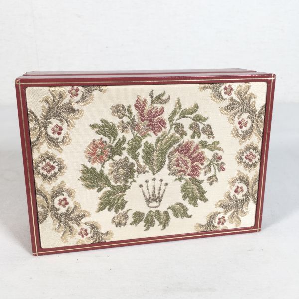 【ケースのみ】ROLEX ロレックス 花柄 刺繍 時計用ボックス 空箱 保管用BOX 箱拍卖