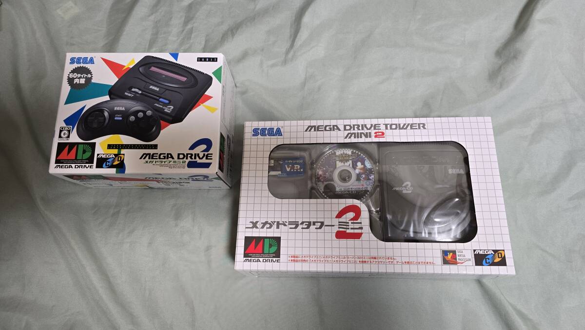 未開封新品 メガドライブミニ2+メガドラタワーミニ2●2点セット ACアダプター付き拍卖