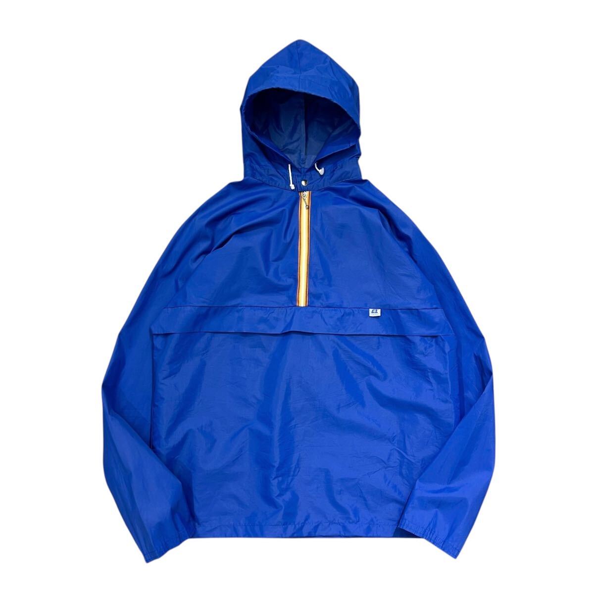 80’s Guy Xsar ナイロン アノラックパーカー Lサイズ ブルー 青色 フーディー ナイロンジャケット 80s 90s パッカブル拍卖