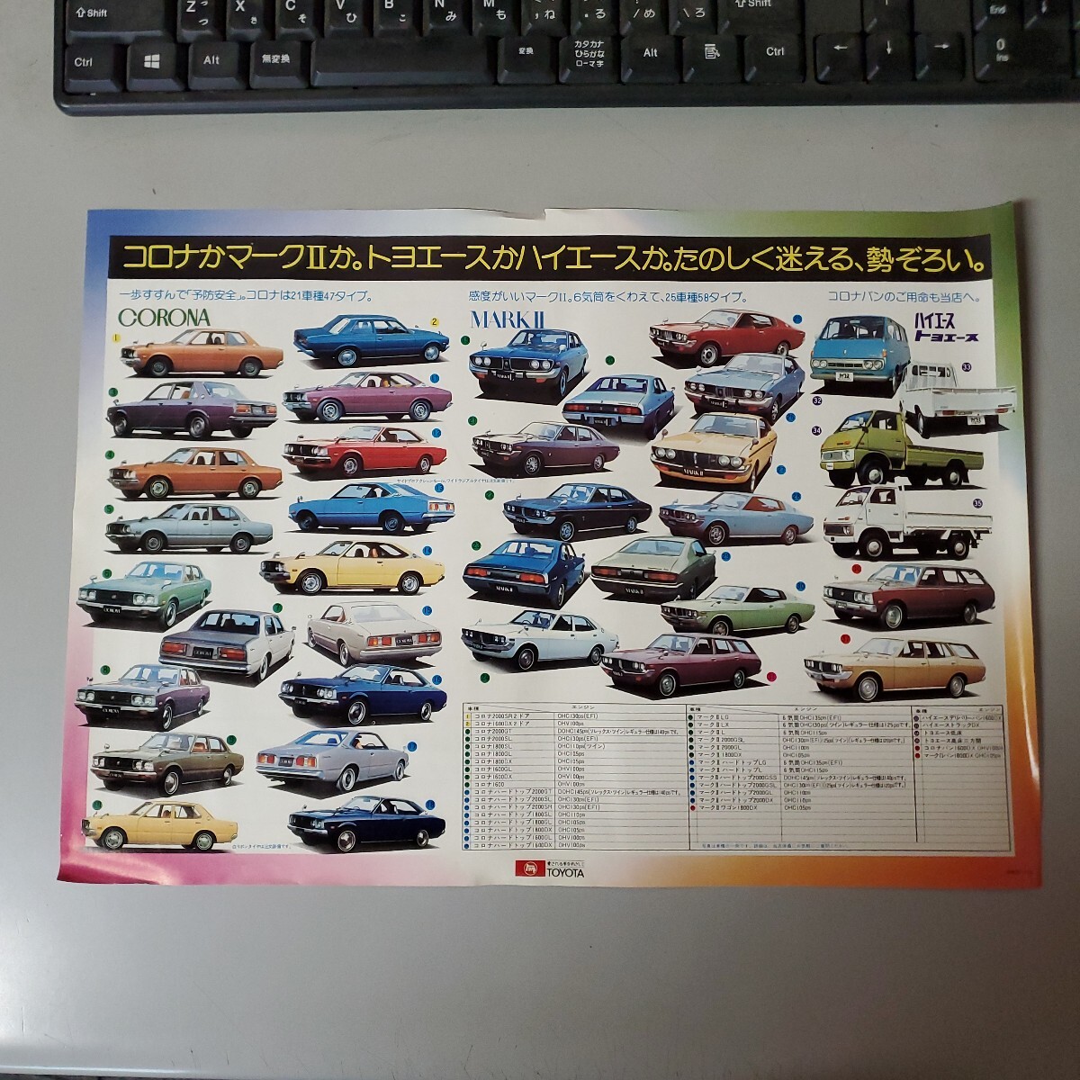トヨタ チラシ コロナ マーク2 ハイエース トヨエース 販売促進用 非売品 当時物 希少 昭和拍卖
