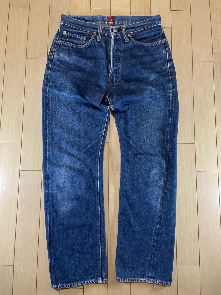 【送料無料】RESOLUTE リゾルト 710 w30期 ヒゲ 縦落ちデニム シングステッチ 赤耳 ボタンフライ DENIME オリゾンティ拍卖