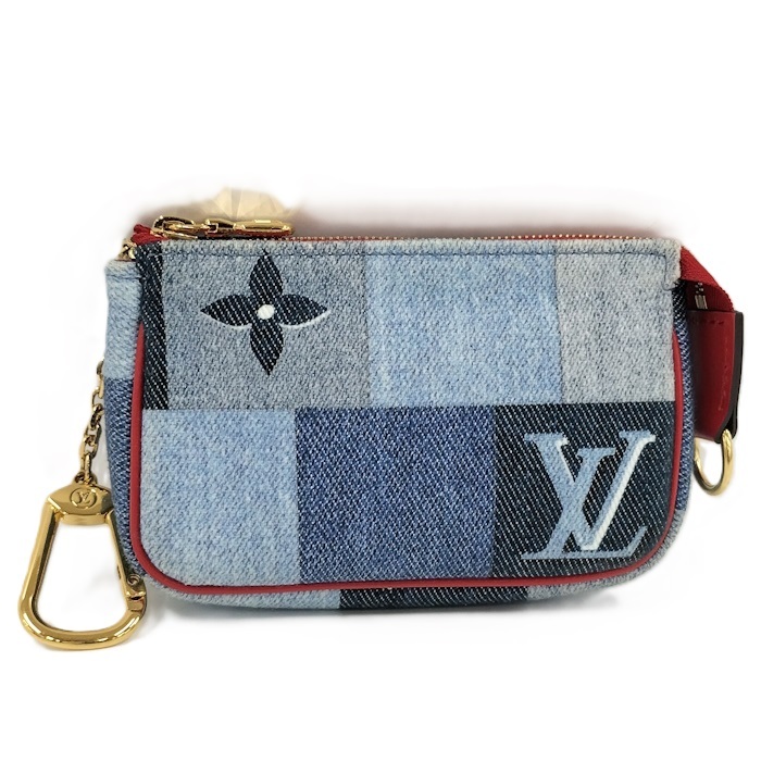 LOUIS VUITTON マイクロポシェット アクセソワール ポーチ モノグラム デニム マルチカラー M68760拍卖