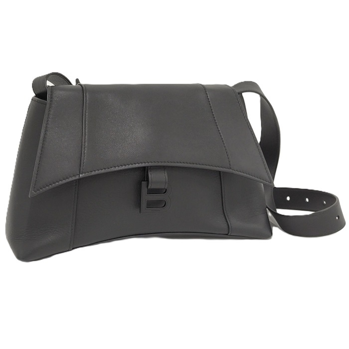 BALENCIAGA ショルダーバッグ ダウンタウン レザー ブラック 671353拍卖
