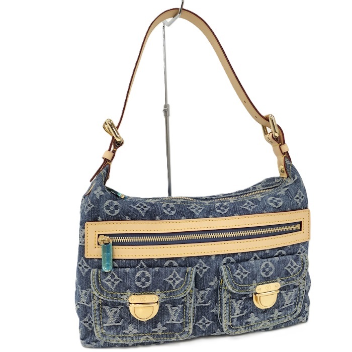 LOUIS VUITTON バギーPM ハンドバッグ モノグラム デニム ブルー M95049拍卖