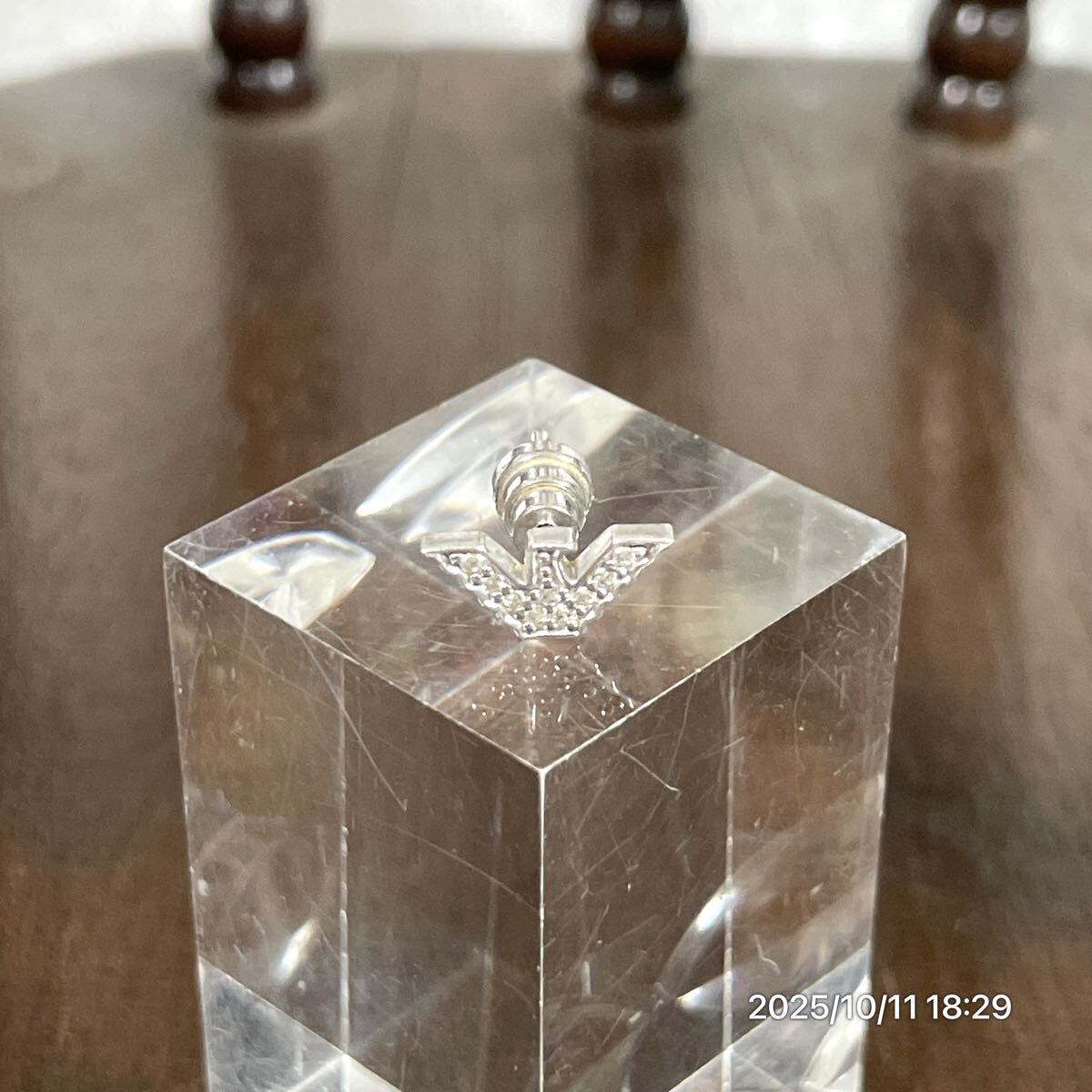 SILVER925 SV925 ARMANI エンポリオ アルマーニ イーグル ブランドロゴマーク ラインストーン 片耳 ピアス イヤリング アクセサリー 装飾品拍卖