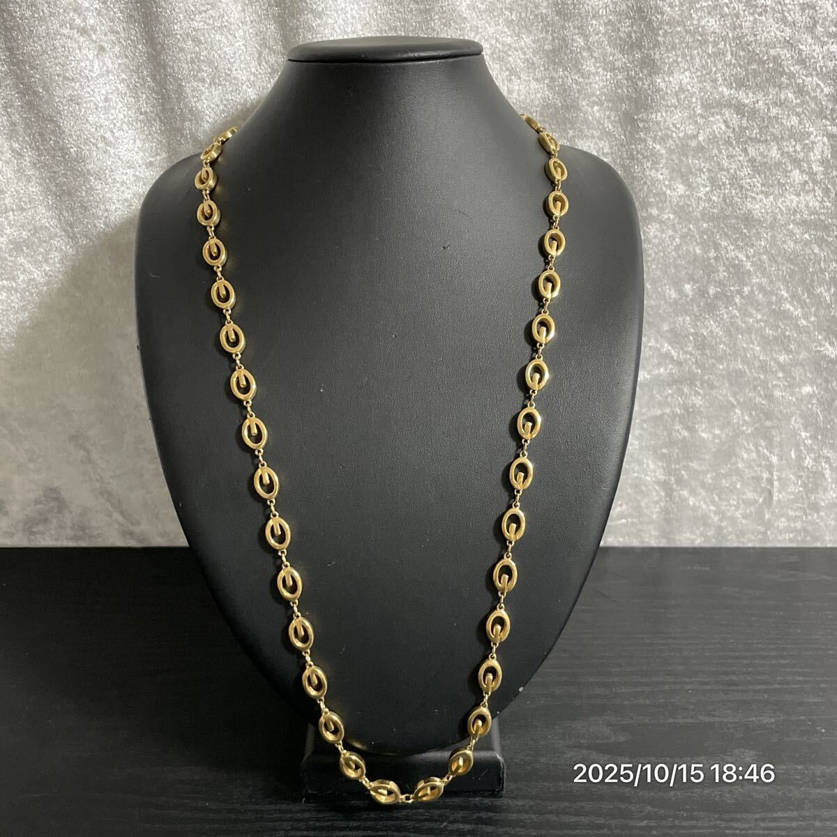 GIVENCHY ジバンシー ジバンシィ Gロゴ ゴールドカラー ロング チェーン ネックレス アクセサリー 装飾品拍卖