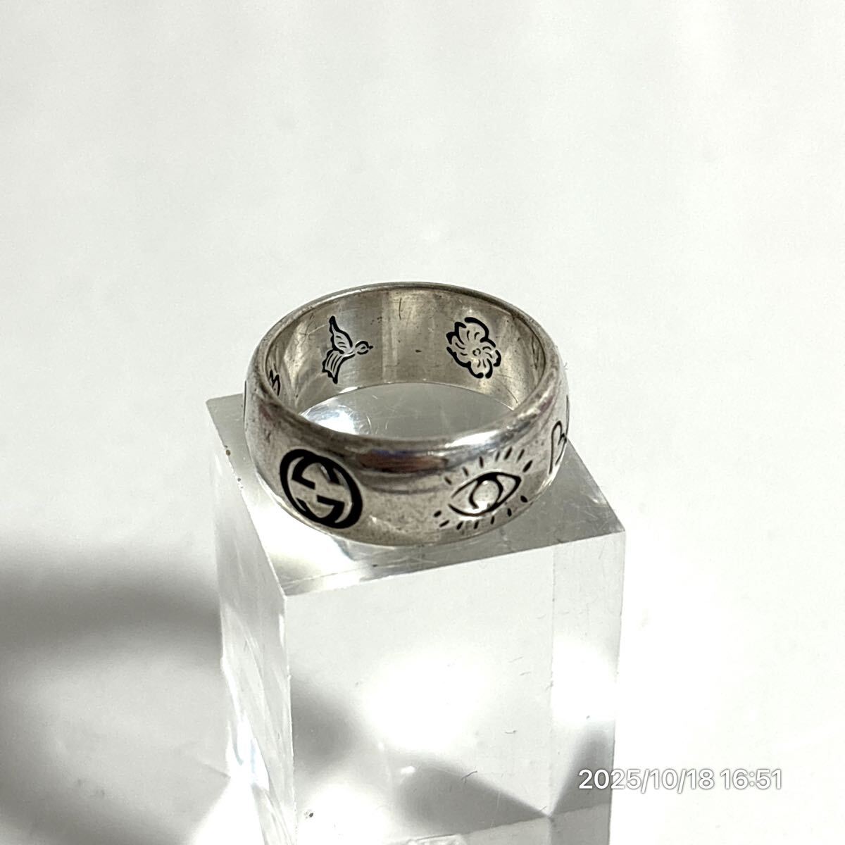 1000円〜 SILVER925 SV925 GUCCI グッチ GG ブランドロゴマーク ハート 目 お花 鳥 リング 指輪 アクセサリー 装飾品拍卖