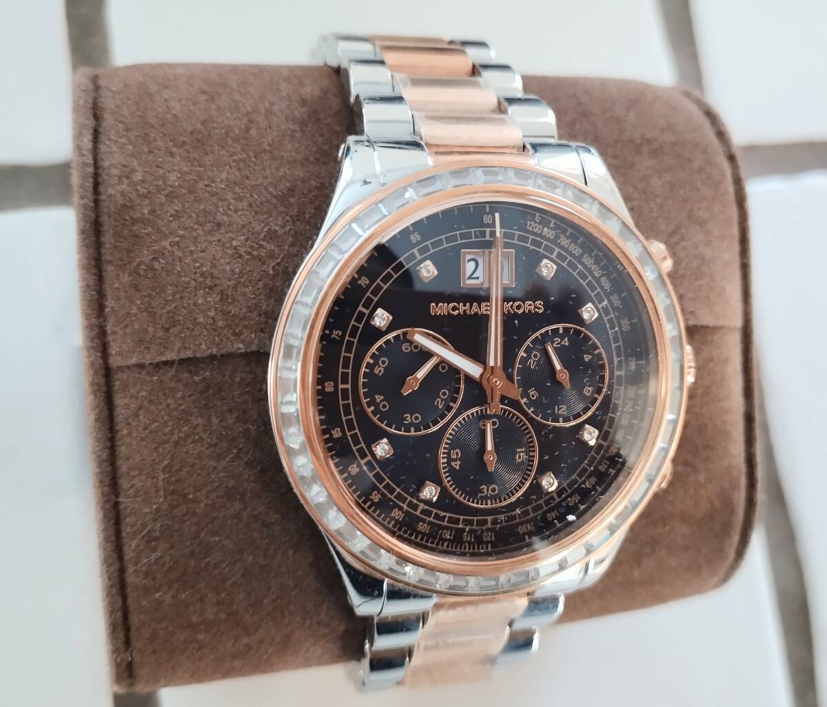 ★新品未使用★1円スタート★マイケルコース(MICHAEL KORS) 腕時計 ブリンクリー MK6205 ブルーダイアル×ツートンステンレスベルト拍卖
