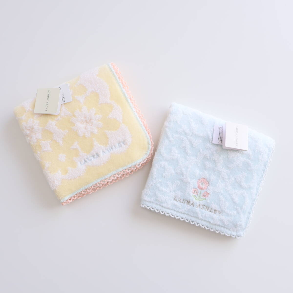 ■未使用 LAURA ASHLEY ローラアシュレイ タオルハンカチ 2枚 C■拍卖