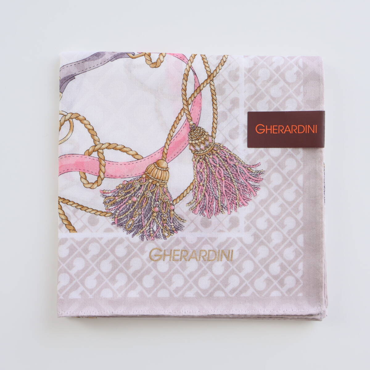 ■未使用 GHERARDINI ゲラルディーニ 大判 ハンカチ 地模様■拍卖