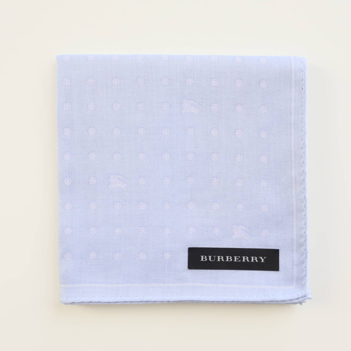 ■未使用 BURBERRY バーバリー ハンカチ 薄ブルー■拍卖