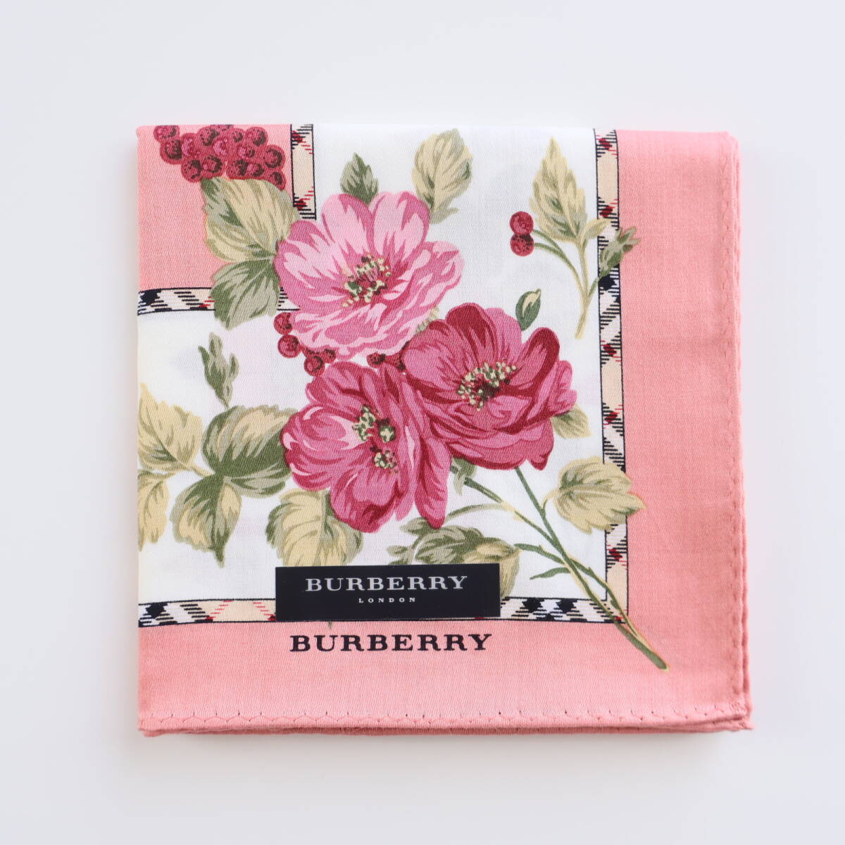 ■未使用 BURBERRY バーバリー ハンカチ 花柄■拍卖