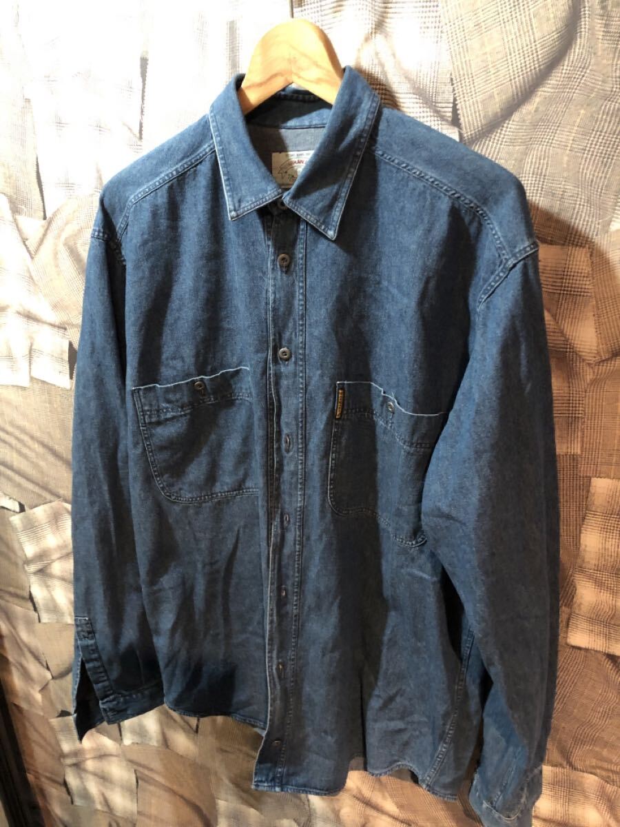 ARMANI JEANS アルマーニジーンズ デニムシャツ 長袖 Mサイズ COD 06C0308 インディゴ FK拍卖