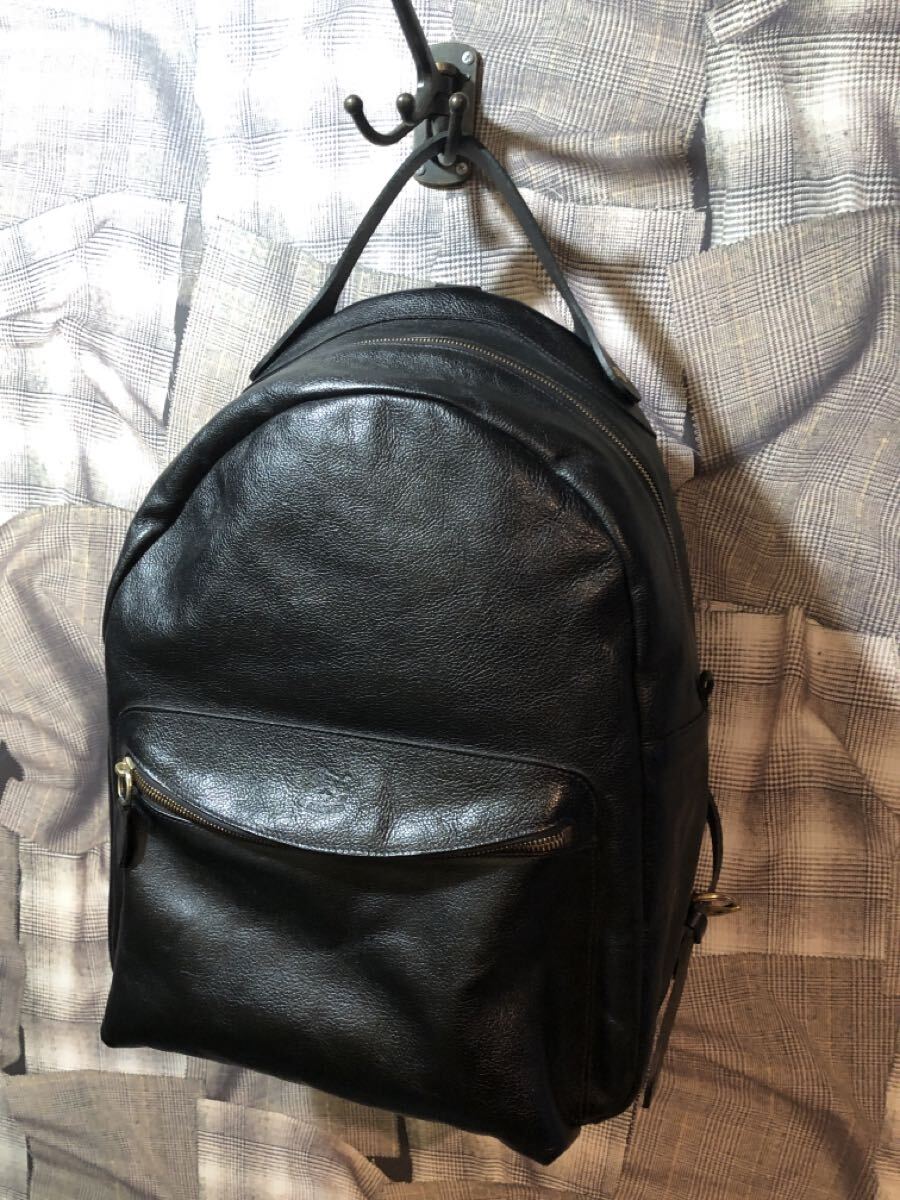 福岡出品 IL BISONTE イルビゾンテ バックパック レザー バックパック 定価¥136,400  FK拍卖
