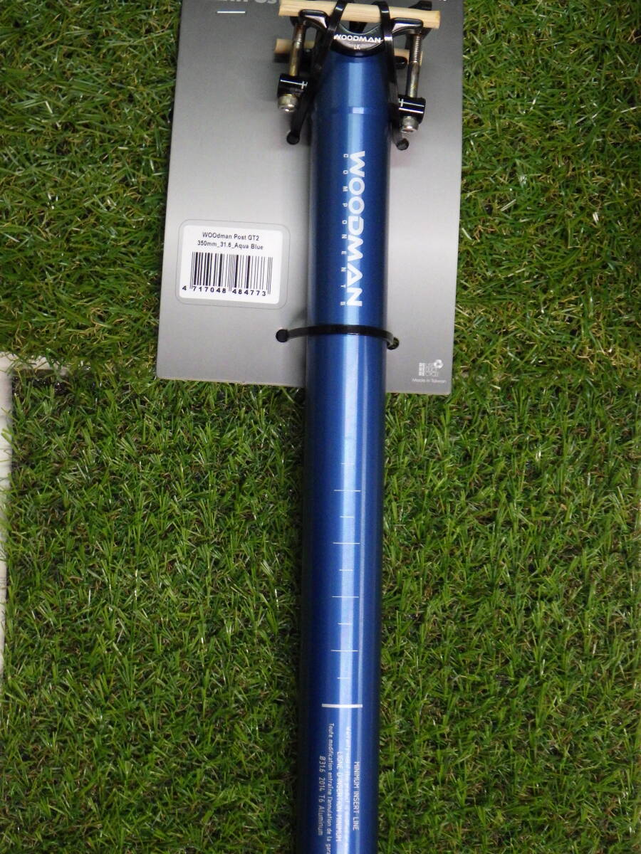 ガチ処分!Woodman 高性能ピラー【Post GT2/径31.6㎜】アクアブルー 350㎜拍卖