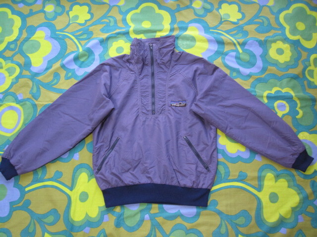 patagonia パタゴニア オールド ハーフZIP ナイロン/フリース アウター メンズS パープル系/ネイビー USEDキレイ/10段階9程度 古着拍卖
