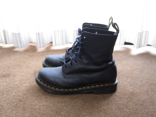 ドクターマーチン Dr.Martens 8ホール ブーツ ネイビー UK6/25cm 使用少ないキレイ拍卖