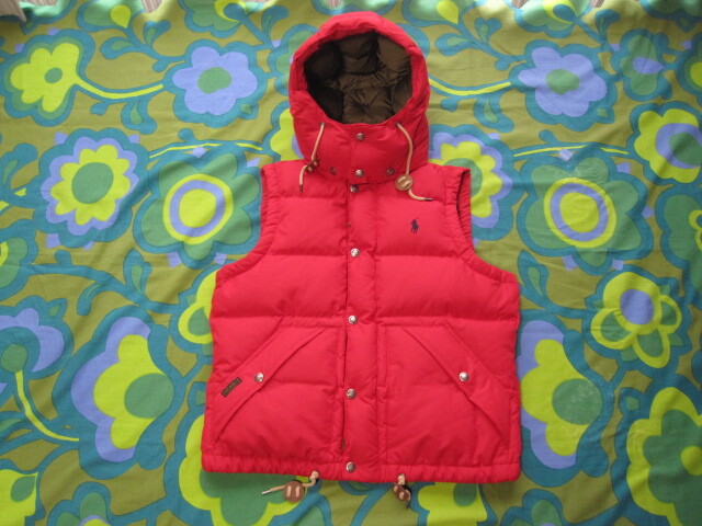 使用数回キレイ POLO RALPH LAUREN ポロ ラルフローレン ダウンジャケット レディースM レッド ダウン75/フェザー25 使用数回キレイ 古着拍卖