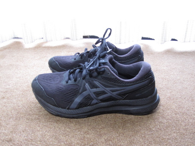 ASICS アシックス GEL-CONTEND7 スニーカー ブラック 25cm USEDキレイ拍卖
