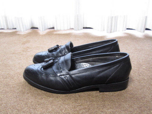 JACKSON BILL ジャクソンビル レザーシューズ 革靴 ブラック 27CM/EEE 日本製 USEDキレイ拍卖