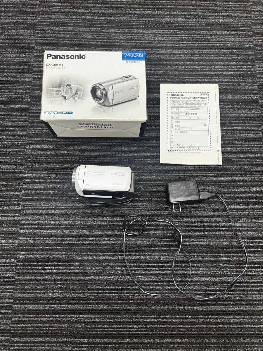 Panasonic パナソニック HC-V480MS ビデオカメラ ホワイト 通電確認済拍卖