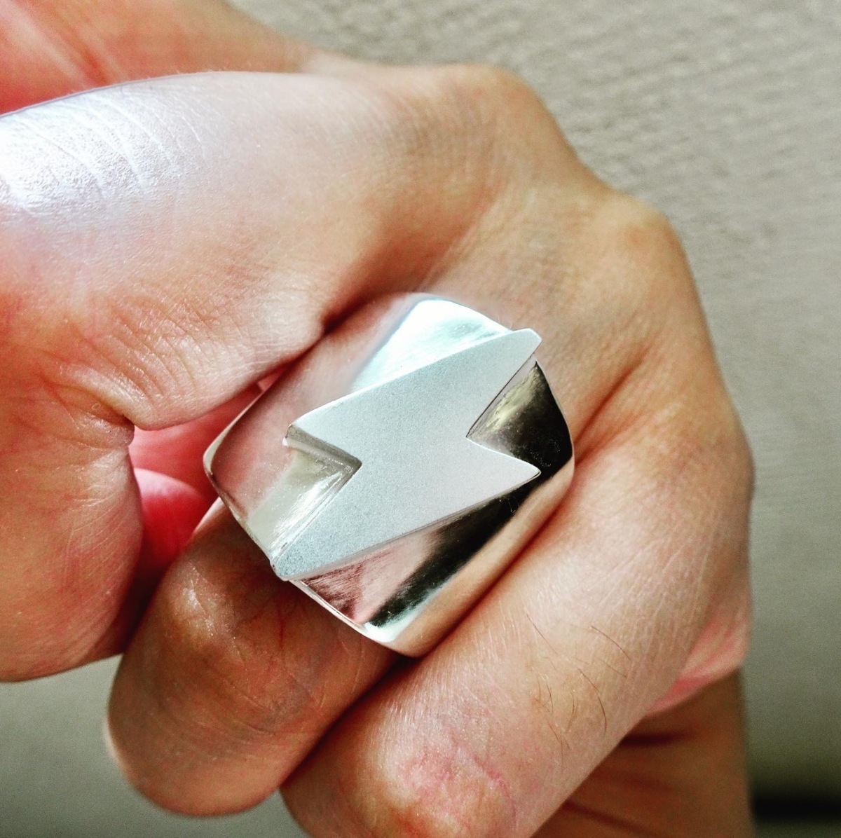 仁尾彫金『プラチナ、サンダーリング』ハンドメイド187拍卖