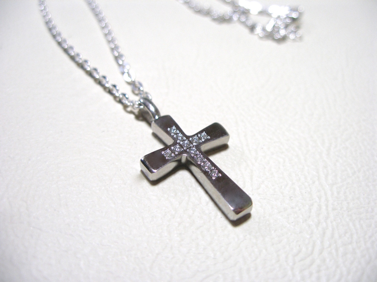 仁尾彫金『フラットダイヤクロス』ハンドメイド56b拍卖