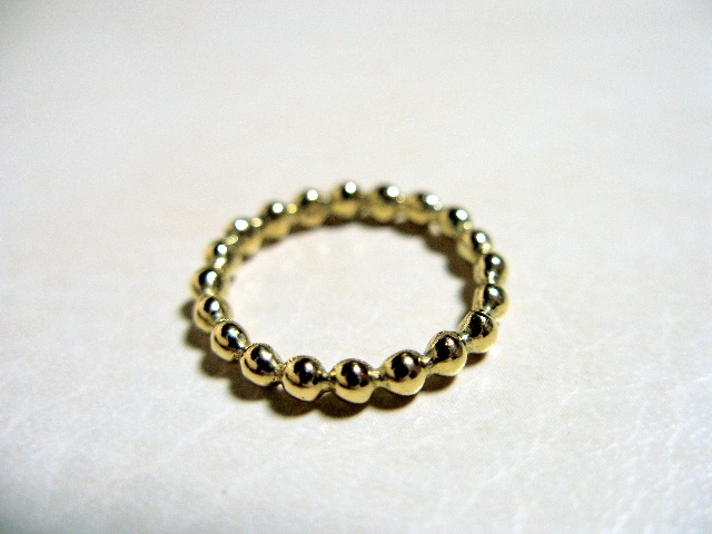 仁尾彫金『ゴールド釈迦玉ピンキーリング14号まで』ハンドメイドa拍卖