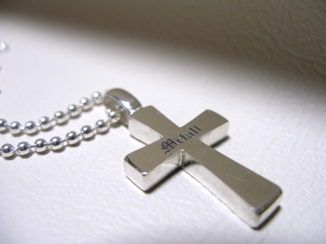 仁尾彫金『文字彫りフラットシルバークロス』ハンドメイド427拍卖