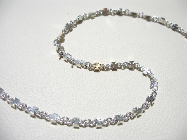 仁尾彫金『アイアンクロスネックレスチェーン60cm』ハンドメイド453b拍卖