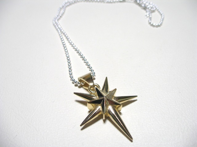 仁尾彫金『星と5本のゴールドマッドスパイクヘッド』ハンドメイド83b拍卖