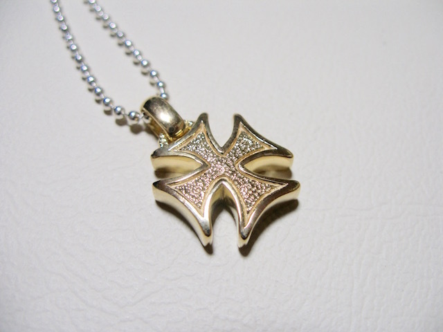 仁尾彫金『ゴールドギャラクシーアイアンクロスヘッド』ハンドメイド120b拍卖