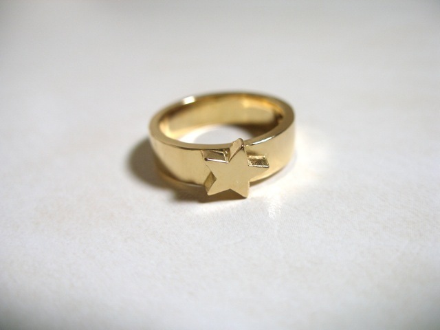 仁尾彫金『ゴールド平打ちスターリング』ハンドメイド27b拍卖