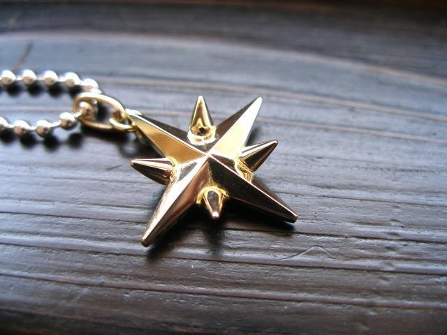 仁尾彫金『ゴールドマッド十字星ヘッド』ハンドメイド52b拍卖