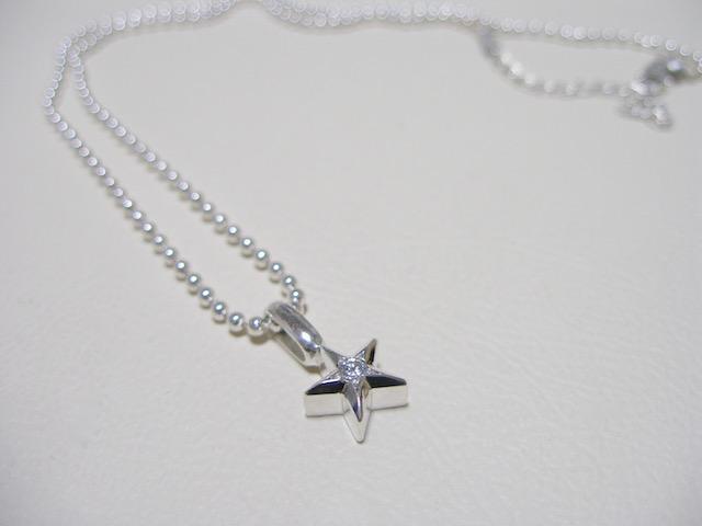 仁尾彫金『プラチナ一つ星ダイヤペンダント』ハンドメイド138b拍卖