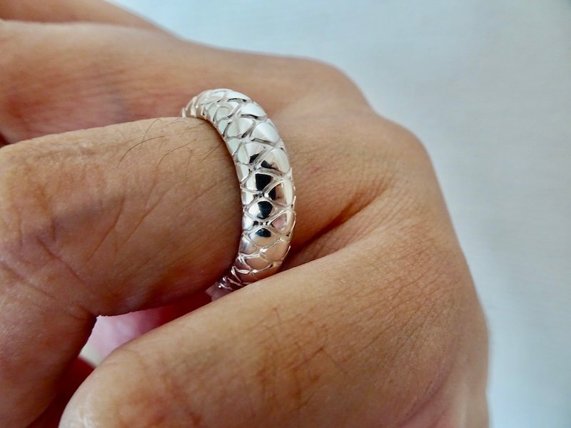 仁尾彫金『パイソンリング、燻無し』ハンドメイド485b拍卖