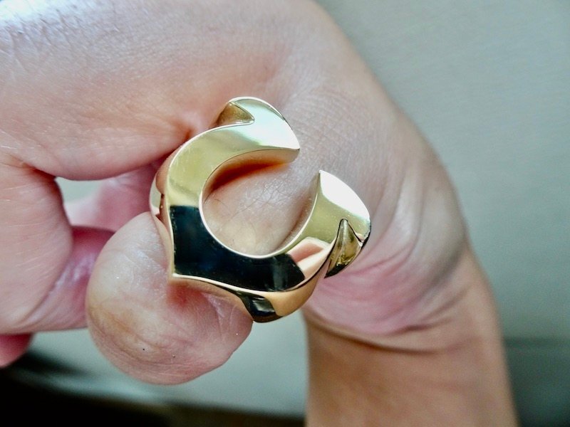 仁尾彫金『ゴールド馬蹄ピンキーリング磨き』ハンドメイド449拍卖